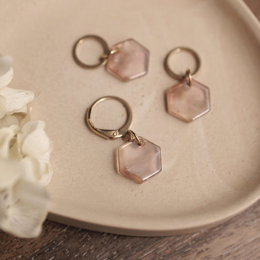Maschenmarkierer Set Hexagon Acryl rosé