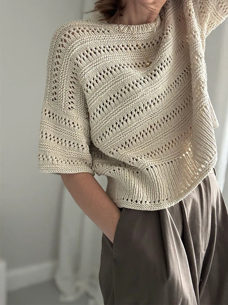 Strickpaket Lacey Loop Tee von Other Loops aus Pure Silk von Knitting for Olive