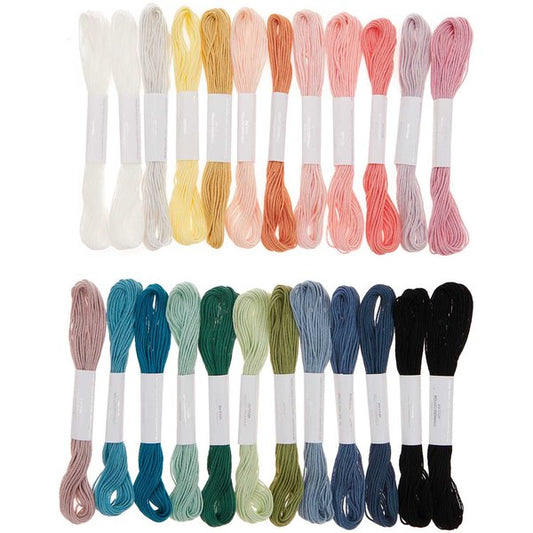 Stickgarn Set Pastell 24-teilig