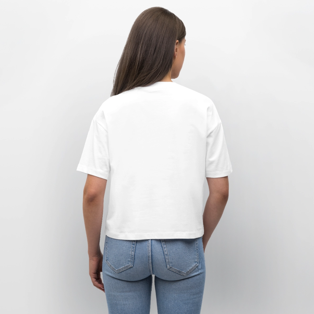"Heart full of Yarn" boxy Bio-T-Shirt - Weiß