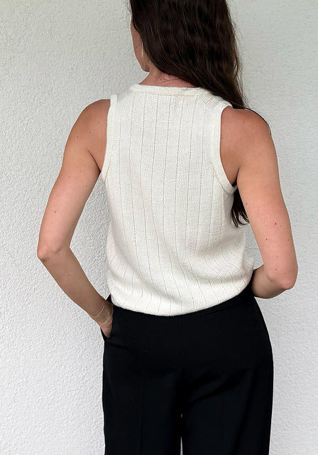 Strickset Pinstripe Tank Top von owhata knit aus Yeti von Seehawer