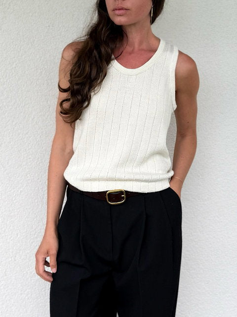 Strickset Pinstripe Tank Top von owhata knit aus Yeti von Seehawer