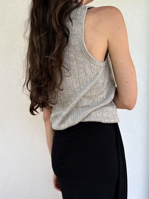 Strickset Pinstripe Tank Top von owhata knit aus Yeti von Seehawer