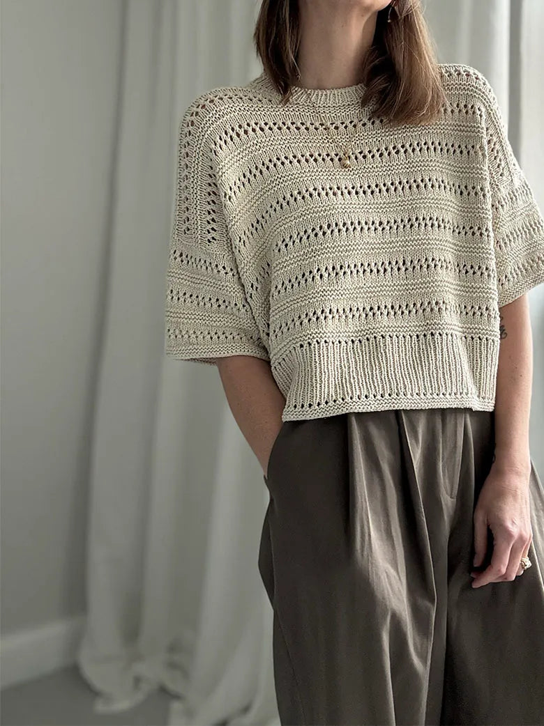 Strickpaket Lacey Loop Tee von Other Loops aus Petunia von Rauma [vegane Budgetversion]