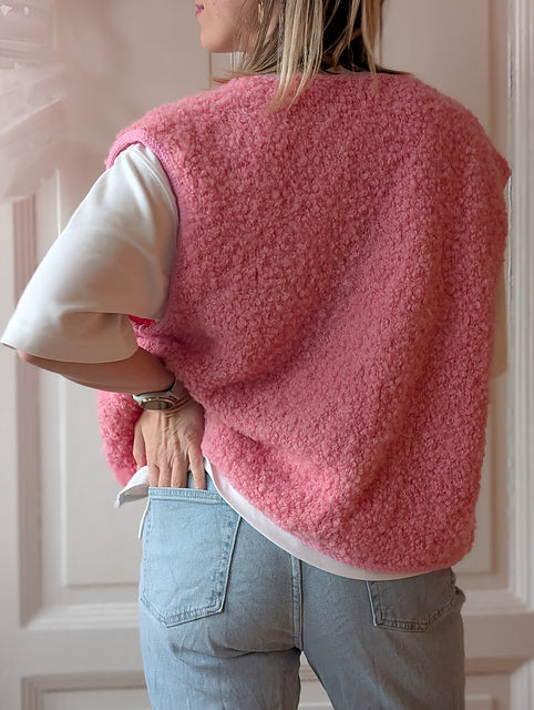 Strickpaket Fluffy Fleece Vest von Knit mit Jo aus dem Originalgarn von Gepard (opt. mit Anleitung)