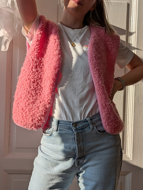 Strickpaket Fluffy Fleece Vest von Knit mit Jo aus dem Originalgarn von Gepard (opt. mit Anleitung)