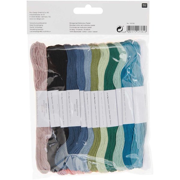 Stickgarn Set Pastell 24-teilig